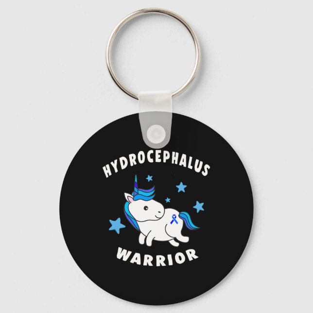 Hydrocephalus Survivor Family Awareness Warrior  Key Ring (Front)