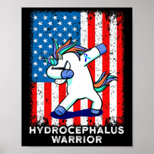 Hydrocephalus Survivor Hardwork Awareness Warrior Poster