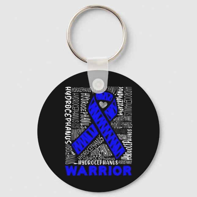 Hydrocephalus Survivor Hardworking Awareness Warri Key Ring (Front)