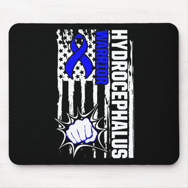Hydrocephalus Survivor Inspiring Awareness Warrior Mouse Mat (Front)