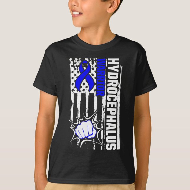 Hydrocephalus Survivor Inspiring Awareness Warrior T-Shirt (Front)