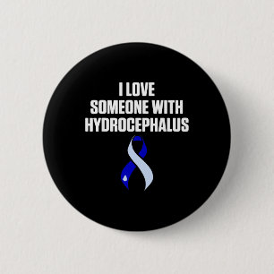 Hydrocephalus Survivor Love Awareness Warrior  6 Cm Round Badge