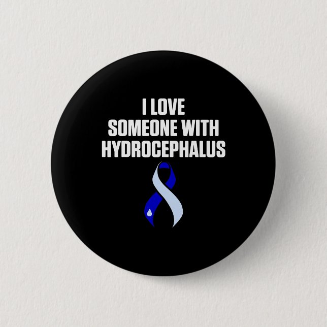 Hydrocephalus Survivor Love Awareness Warrior  6 Cm Round Badge (Front)
