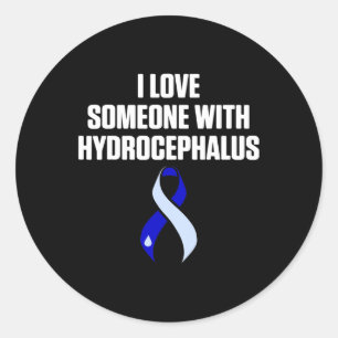 Hydrocephalus Survivor Love Awareness Warrior  Classic Round Sticker