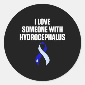 Hydrocephalus Survivor Love Awareness Warrior  Classic Round Sticker