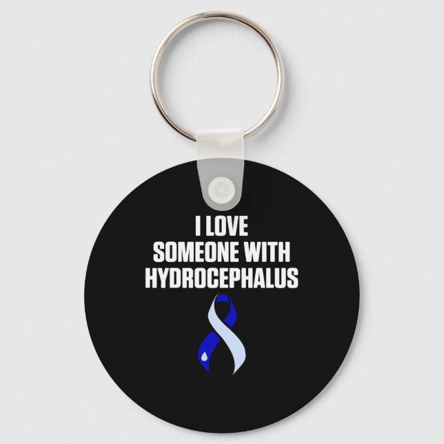 Hydrocephalus Survivor Love Awareness Warrior  Key Ring (Front)