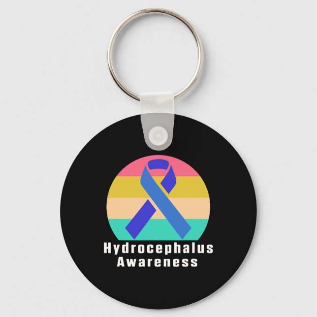 Hydrocephalus Survivor Medical Awareness Warrior  Key Ring (Front)