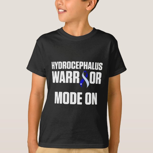Hydrocephalus Survivor Mode Awareness Warrior  T-Shirt (Front)
