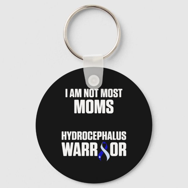 Hydrocephalus Survivor Moms Awareness Warrior  Key Ring (Front)