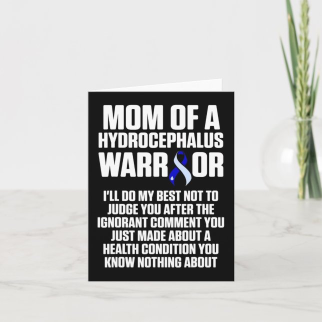 Hydrocephalus Survivor Mum Awareness Warrior 1 Card (Front)