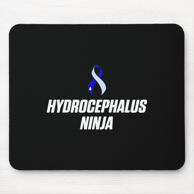 Hydrocephalus Survivor Ninja Awareness Warrior 1 Mouse Mat (Front)