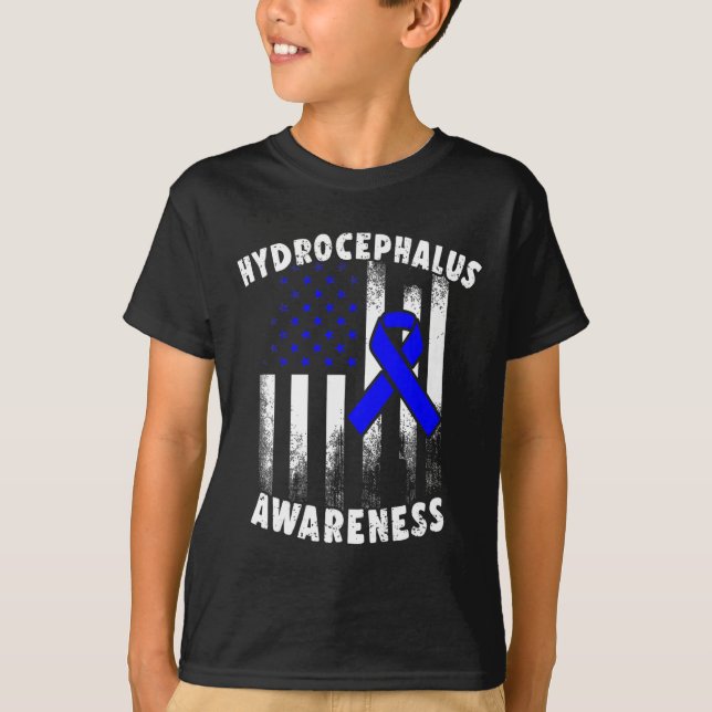 Hydrocephalus Survivor Plan Awareness Warrior  T-Shirt (Front)