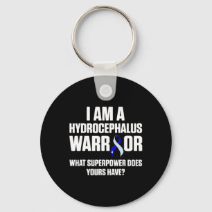 Hydrocephalus Survivor Power Awareness Warrior  Key Ring