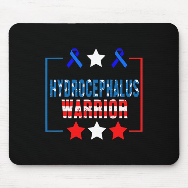 Hydrocephalus Survivor Proud Awareness Warrior 2 Mouse Mat (Front)