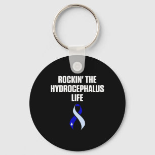 Hydrocephalus Survivor Rocking Awareness Warrior  Key Ring