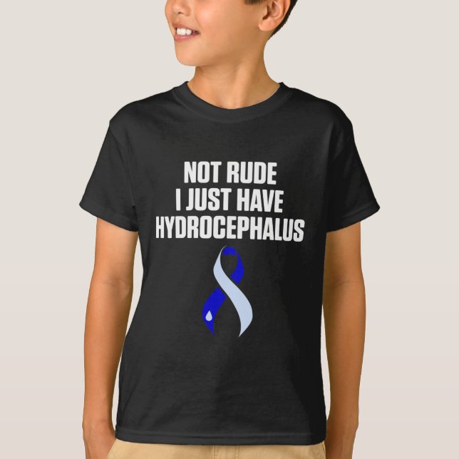 Hydrocephalus Survivor Rude Awareness Warrior  T-Shirt (Front)