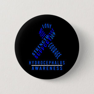 Hydrocephalus Survivor Safety Awareness Warrior  6 Cm Round Badge