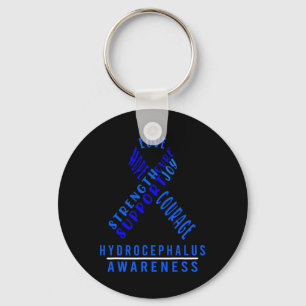 Hydrocephalus Survivor Safety Awareness Warrior Key Ring