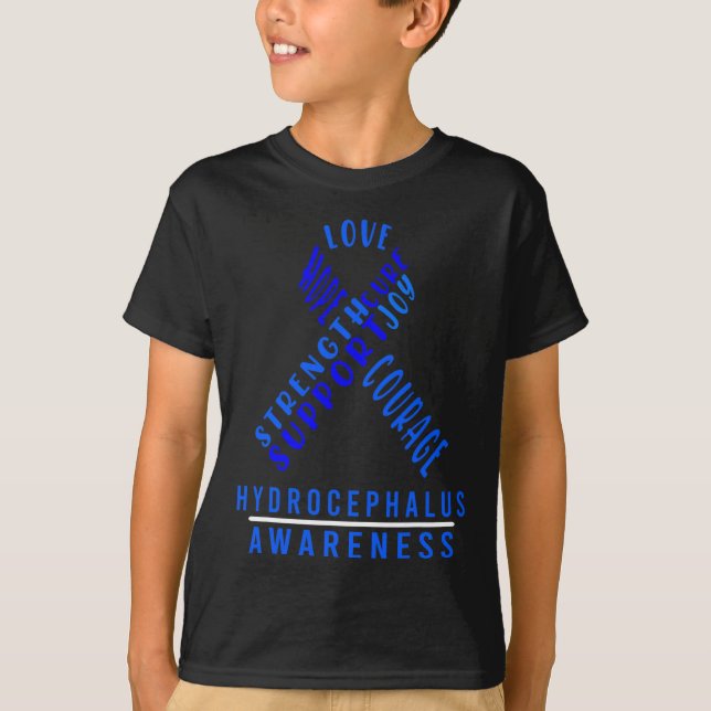 Hydrocephalus Survivor Safety Awareness Warrior  T-Shirt (Front)