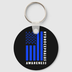Hydrocephalus Survivor Signs Awareness Warrior Key Ring
