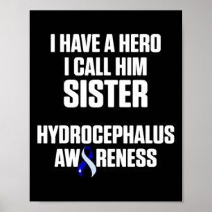Hydrocephalus Survivor Sister Awareness Warrior 1 Poster