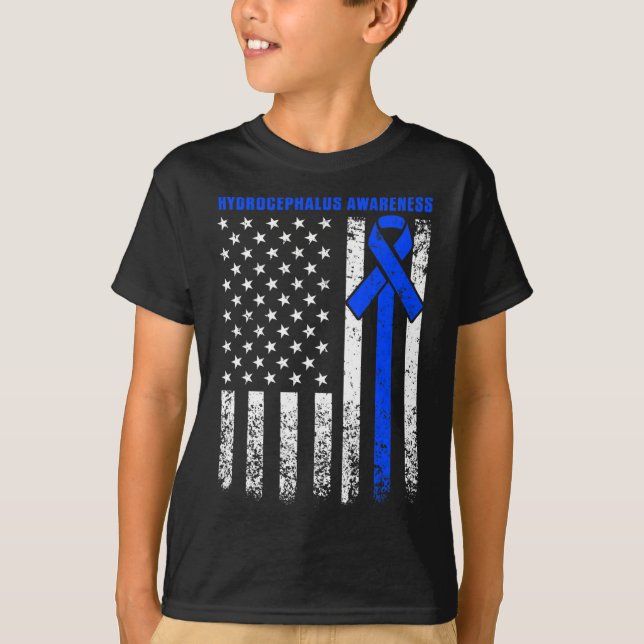 Hydrocephalus Survivor Therapy Awareness Warrior  T-Shirt (Front)