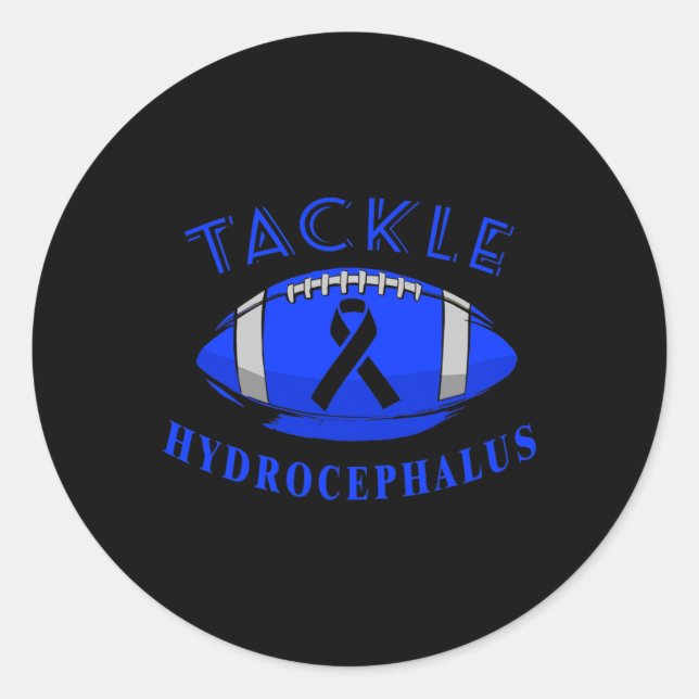 Hydrocephalus Survivor Treatment Awareness Warrior Classic Round Sticker (Front)
