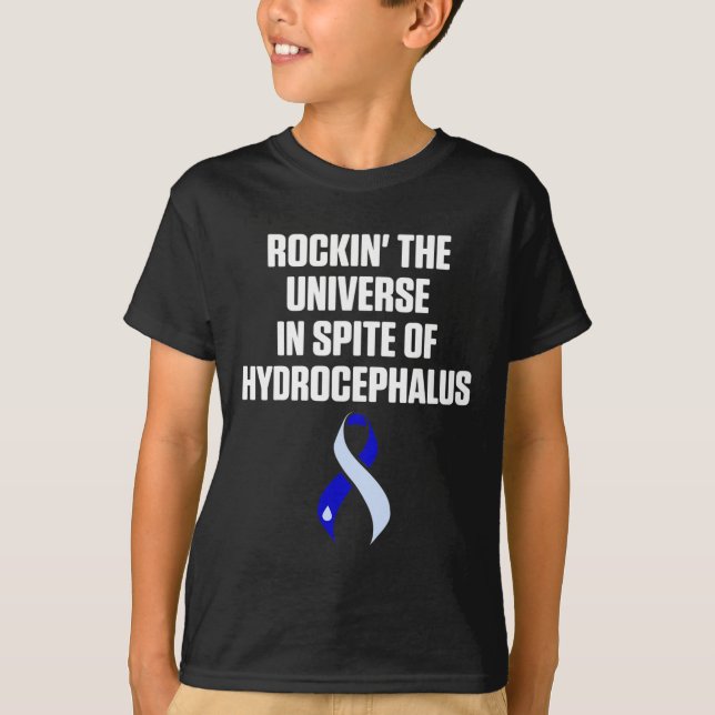 Hydrocephalus Survivor Universe Awareness Warrior  T-Shirt (Front)