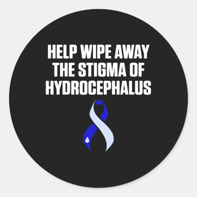 Hydrocephalus Survivor Wipe Awareness Warrior  Classic Round Sticker (Front)