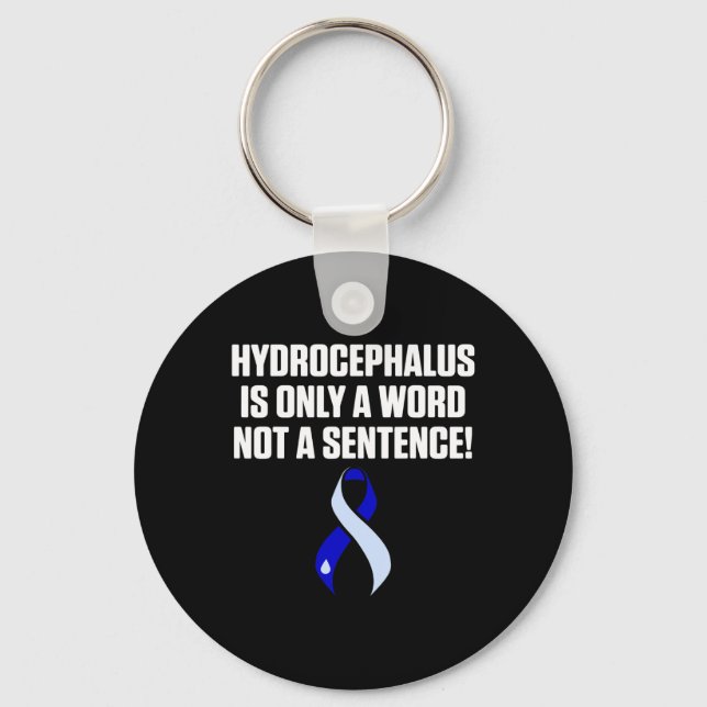 Hydrocephalus Survivor Word Awareness Warrior  Key Ring (Front)