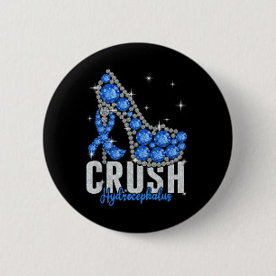 Hydrocephalus Twinkle Ribbon Support  6 Cm Round Badge