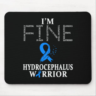 Hydrocephalus Warrior I'm Fine Feather Mouse Mat
