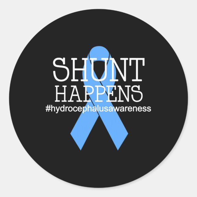 Hydrocephalus Warrior No MORE B.S. Shunt Happens  Classic Round Sticker (Front)