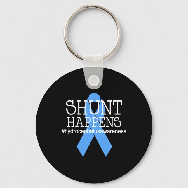 Hydrocephalus Warrior No MORE B.S. Shunt Happens  Key Ring (Front)
