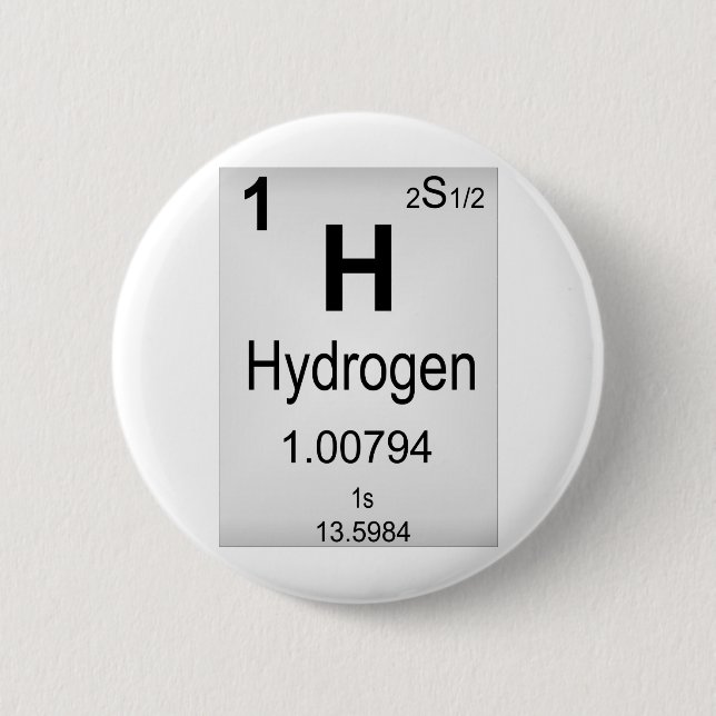 Hydrogen 6 Cm Round Badge (Front)