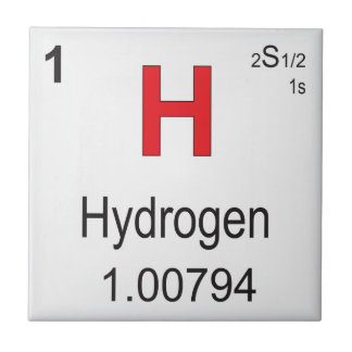 Hydrogen Individual Element of the Periodic Table Tile