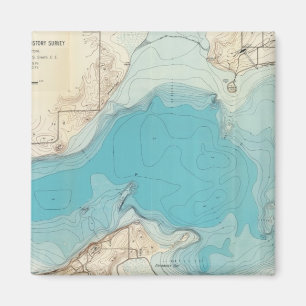 Hydrographic map Lake Mendota Magnet