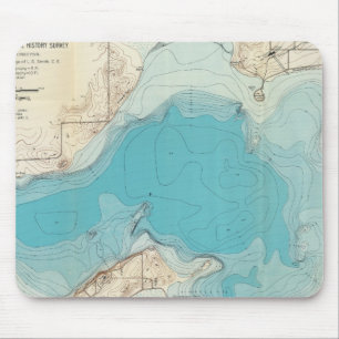 Hydrographic map Lake Mendota Mouse Mat