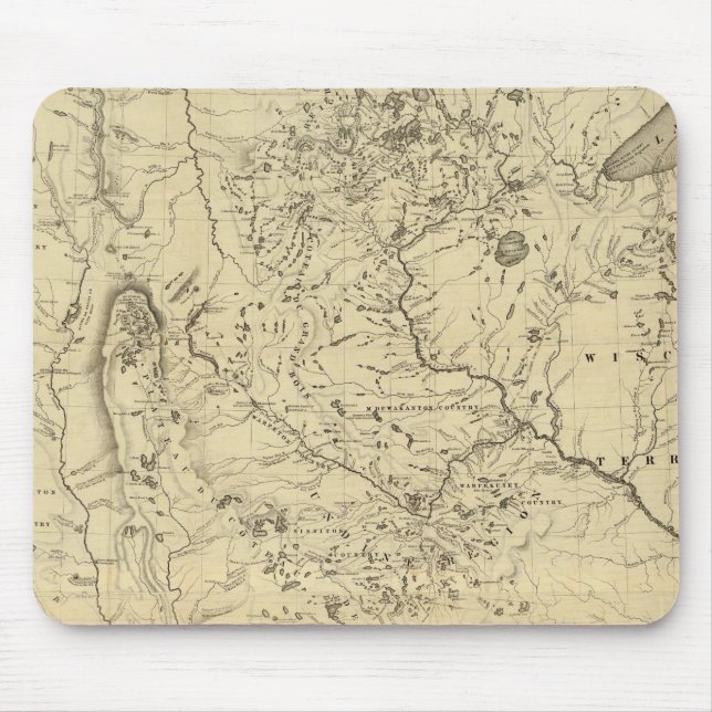 Hydrographical Basin of Mississippi River Mouse Mat (Front)