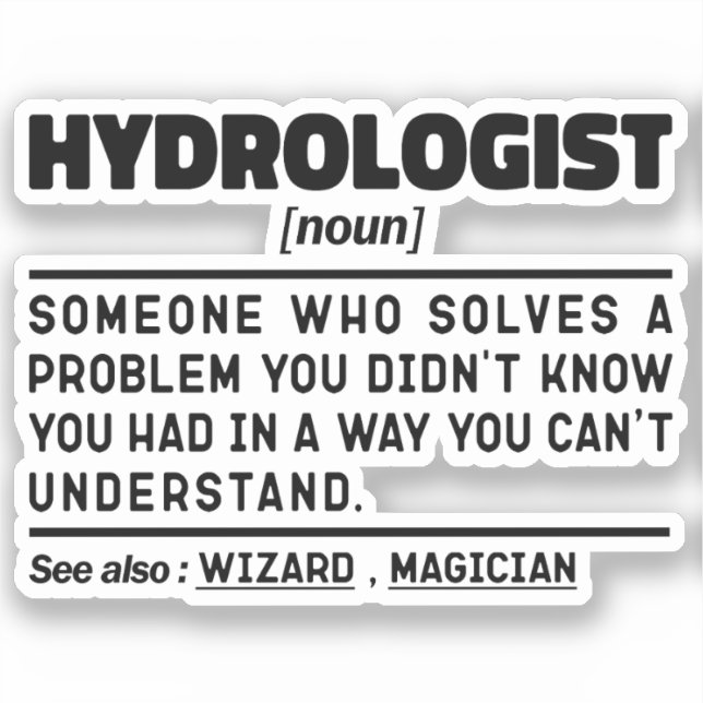 Hydrologist Noun Science Lover Student Graduation  (Front)