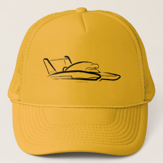 Hydroplane 01 Black on Yellow Trucker Hat