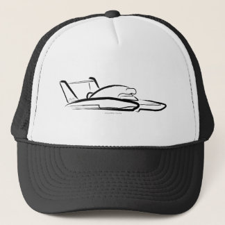 Hydroplane 01 Black Trucker Hat