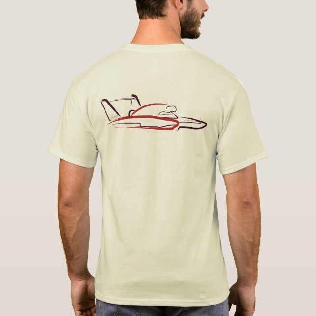 Hydroplane 01 Natural Back T-Shirt (Back)