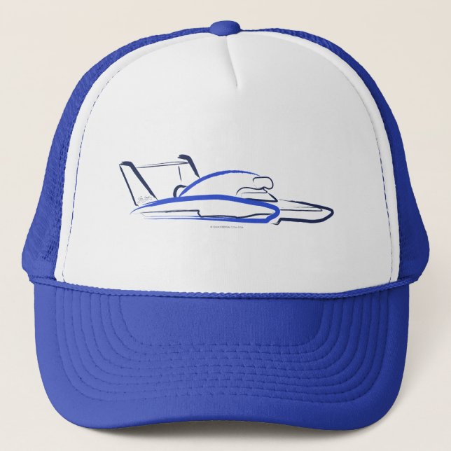 Hydroplane 01 Royal Blue Trucker Hat (Front)