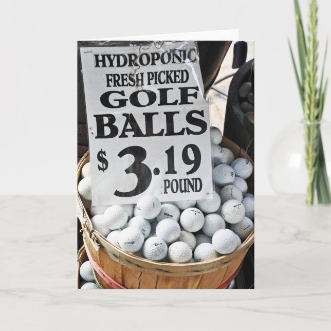 Hydroponic Golf Balls Greeting Card (Front)