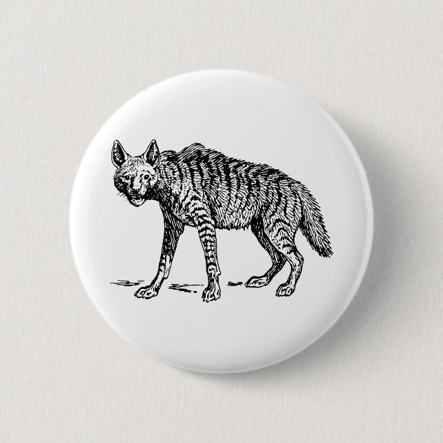 Hyena 6 Cm Round Badge (Front)