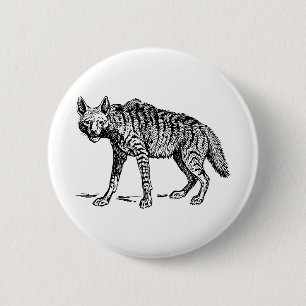 Hyena 6 Cm Round Badge