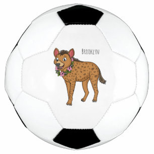 Hyena and flowers cartoon illustration football
