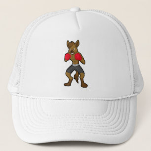 Hyena at Boxing with Boxing gloves Trucker Hat