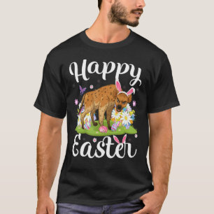 Hyena Easter Egg Hunting Floral Hyena Easter Sunda T-Shirt